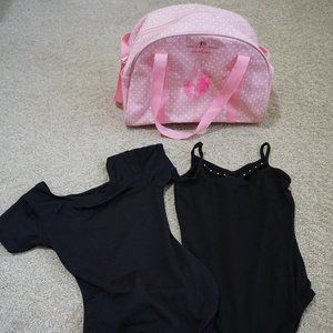 Dance leotards and bag bundle